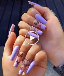 54 Le Brightest Printemps 2020 Tendances Nail Qui Sont Si Populaires En Ce Moment Eceme Purple Acrylic Nails Butterfly Nail Designs Long Acrylic Nails Coffin