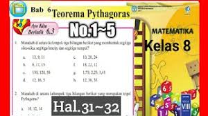 Jawaban pg uji kompetensi semester 2 halaman 311 matematika kelas 8. Ayo Kita Berlatih 6 3 Halaman 31 32 No 1 5 Jawaban Matematika Kelas 8 Smp Teorema Pythagorasha Youtube