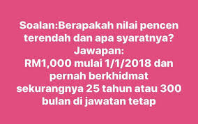 Jabatan perkhidmatan awam (jpa) dalam kenyataan hari ini. Berapakah Nilai Bahagian Pasca Perkhidmatan Pencen Facebook