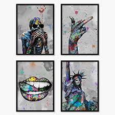 Free shipping on orders over $25 shipped by amazon. Amazon Com Yumknow Cool Graffiti Room Decor Unframed 8x10 Set Of 4 Indie Hippie Trippy Grunge Posters For Room Aesthetic Edgy Hypebeast Street Pop Art Wall Decor Prints Picture For Teens Bedroom