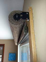 Outside Mounted Roller Shade With No Valance Roller Shades Door Handles Window Treatments