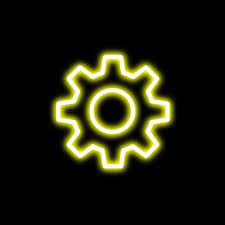 Settings Icon #neon #yellow #settings #icon #app | Neon signs app icon,  Iphone photo app, Iphone wallpaper logo