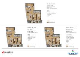 T şemalı 3 daireli plan da bir daire 3 cepheli olabiliyor. Kat Planlari Nidapark Kucukyali Tahincioglu