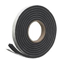 e o 3 4 in x 7 16 in x 10 ft black high density rubber foam weatherstrip tape