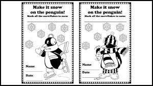 Free Sticker Behavior Chart Snowflakes Penguin Free