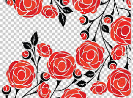 Reindeer silhouette red swirl pattern 40 premium. Rose Flower Drawing Pattern Png Clipart Art Black And White Branch Cdr Circle Free Png Download
