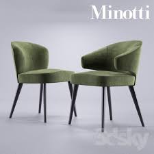3d Models Chair Minotti Aston Dining Chairs Poltroncina Diningchair Dining Room Chairs Dinning Chairs Furniture