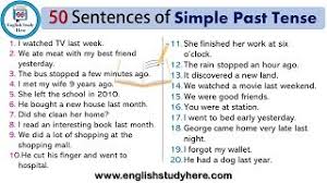 Plural singular past tense present tense verb adjective adverb noun. 50 Sentences Of Simple Past Tense English Study Here