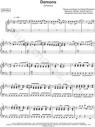 Arranger carol matz has created a rendition that's simple to play, yet sounds great as a piano solo or for singing along. Flowkey Demons Advanced Sheet Music Piano Solo In Eb Major Download Print Sku Mn0191723