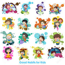 Easy To Edit Vector Illustration Of Good Habits Chart
