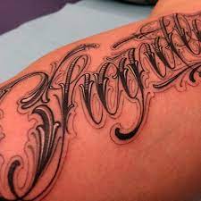 This 'death before dishonor' tattoo is a traditional american tattoo set in gothic or blackletter fonts. Top 73 Tattoo Lettering Ideas 2021 Inspiration Guide