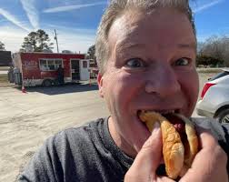 Food truck serving hot dogs