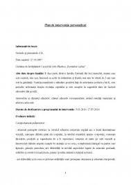 Proiect Plan De Interventie Personalizat Psihopedagogie 383707