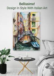 Statement artwork is in, and accent walls are out. Bellissimo Design In Style With Italian Art Wall Art Prints