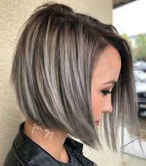 Best Hair Color To Cover Gray For Brunettes Gray Hair Highlights Ash Hair Color Short Hair With Layers