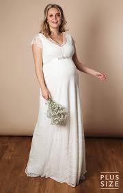 Kristin Plus Size Maternity Wedding Gown Long Ivory White Maternity Wedding Dresses Evening Wear And Party Clothes By Tiffany Rose Pregnant Wedding Dress Lace Maternity Gown Wedding Dresses Plus Size