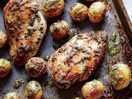 Sheet Pan Chicken With Roasted Baby Potatoes Recipe Cooking Light Recipes Sheet Pan Recipes Chicken Recipes