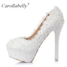 Non sono solo scarpe da sposa, ma anche da cerimonia, per un regalo, un'occasione speciale o una serata elegante. Dolce Fiore Donne Pompe Tacchi Alti Piattaforma Pizzo Perle Scarpe Da Sposa Strass Sposa Scarpe Da Sera Tutti Altezza Del Tacco Puo Fare Heels Laces Wedding Shoes Bridewomen Pumps High Heels Aliexpress