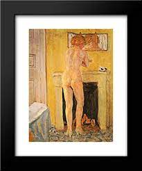 Amazon.com: Nude at the Fireplace 15x18 Framed Art Print by Pierre Bonnard:  Posters & Prints