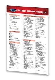Details About Patient History Checklist Medical Pocket Chart Quick Reference Guide