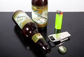 Yes, a lighter can be used to open a wine bottle without any pushing or pulling. How To Open A Beer Bottle With Just About Anything Hop Culture