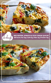 Red Pepper Spinach And Feta Cheese Quiche Recipe Spinach And Feta Stuffed Peppers Feta Cheese Recipes