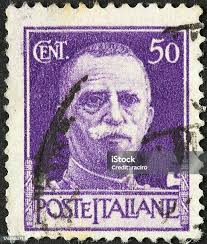 Italian War Propaganda Stamp Stock Photo