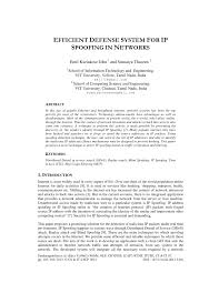 Pdf Efficient Defense System For Ip Spoofing In Networks