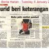 Buli siber di negara ini berada pada tahap yang serius pada ketika ini dan masyarakat perlu dengan ''penonton'' yang ramai, kes membabitkan buli siber juga akan sentiasa berulang kerana bahan itu keratan akhbar berita harian pada 2 januari 2018: 1