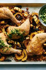 Sheet Pan Chicken With Squash And Dates Recipe Recipe In 2021 Recipes Nyt Cooking Sheet Pan Recipes