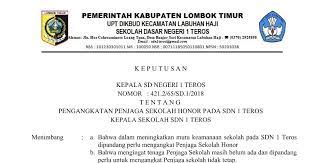 Check spelling or type a new query. Contoh Sk Penjaga Sekolah Honor Sd Smp Sma Info Baru