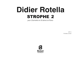 It has been cared for and improved over the years and is currently maintained by many people in the community. Strophe 2 Babelscores Instrumental Music