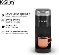 4.7 out of 5 stars. Buy Keurig K Slim Coffee Maker Single Serve K Cup Pod Coffee Brewer 8 To 12 Oz Brew Sizes Black Online In Indonesia B083248s3b