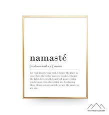 Namaste Definition Print Namaste Print Zen Yoga Print Yoga Etsy In 2020 Namaste Definition Definition Prints Namaste