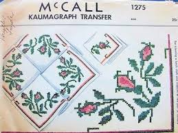 Ask people from around the world to name one flower, and the name you'll hear most repeated will be rose. that which we call a rose, by any other name will smell as sweet. 1940s Mccall 1275 Kaumagraph Iron On Transfer Moss Roses Cross Stitch Pattern For Trimming Lunch Cloth Tablecloth Napkins Or Pair Of Curtains Never Used