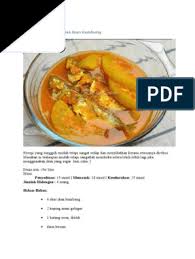 Ikan kembung bumbu kuning siap dihidangkan. Resepi Singgang Pedas Ikan Kembung