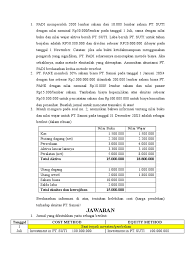 Contoh Soal Cost Method Dan Equity Method Soal Dan Jawaban