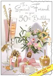 As a broad category, you may choose to send balloons, flowers, gift baskets, plants, cookie recipient of your 50th birthday balloons delighted reading your personal card message sent with the 50th birthday balloons in usa. Special Friend 50th Birthday Card Fifty Female Envelope With Flowers Cakes Highworth Emporium