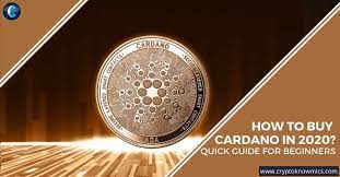 How To Buy Cardano In 2020 Quick Guide For Beginners Online Wallet Things To Sell Cryptocurrency