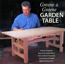 The instructions include a source for all the necessary hardware. Greene Greene Garden Table Popular Woodworking Magazine