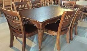 These dining sets made of teak are sturdy and durably constructed, with a stylish and timeless piece of kitchen furniture for your dining room. Mbk Brown Teak Dining Table Set Rs 65000 Set Mbk Wood Carving Works Id 19214773512
