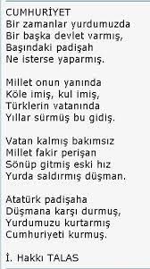 29 Ekim Cumhuriyet Bayrami Siirleri Ile Ilgili Gorsel Sonucu Siir Okuma Calismasi Sinif