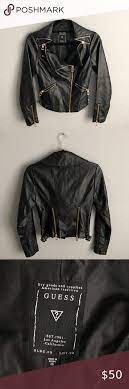 Guess Faux Leather Jacket Leather Jacket Faux Leather Jackets Black Faux Leather Jacket
