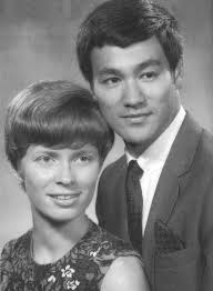 Bruce Lee and his wife.