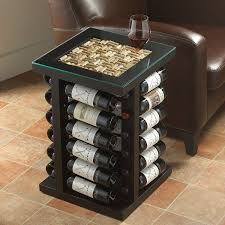 Wine Rack End Table With Cork Kit Top Diy Wine Rack Wine Storage Wine Rack