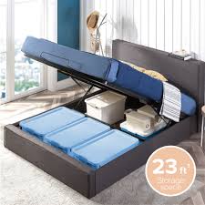 Please read through all of the plans as well as the blog post associated with this project. Zinus Finley 34 Upholstered Platform Bed Frame With Lifting Storage Queen Walmart Com Walmart Com