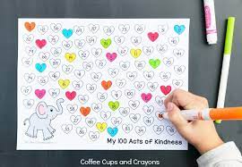 Showing kindness are property and copyright of their owners. 100 Acts Of Kindness Project And Recording Sheet Coffee Cups And Crayons