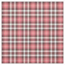 Black And White Plaid Fabric Coral Pink Black And White Girly Plaid Fabric Plaid Fabric Fabric Black And White Fabric