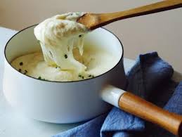 Aligot Style Potatoes With Roasted Garlic Recipe Sweet Potato Side Dish Roasted Garlic Potato Side Dishes