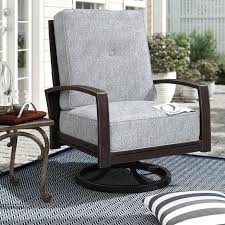 Millom swivel patio dining chair with cushion canora grey fabric: Ivy Bronx Schum Patio Chair With Cushions Reviews Wayfair